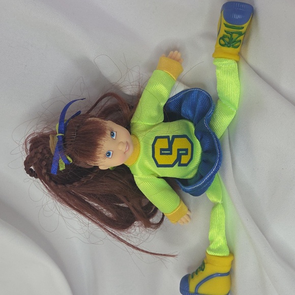 Fishel Toys Other - Cheerleader Doll Fishel Toys vintage 1990s vinyl face neon Green 8"